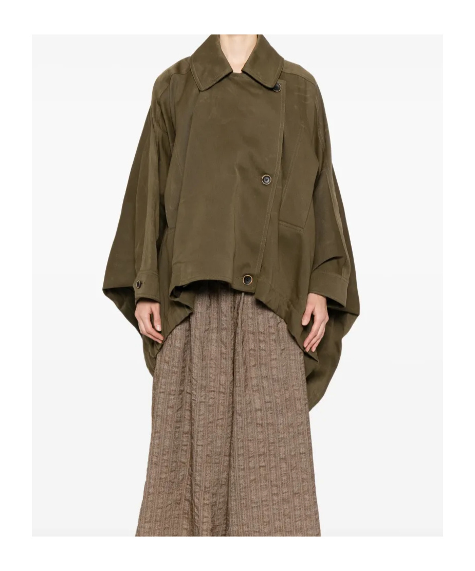Uma Wang Oversized Asymmetrical Double Breasted Jacket In Green
