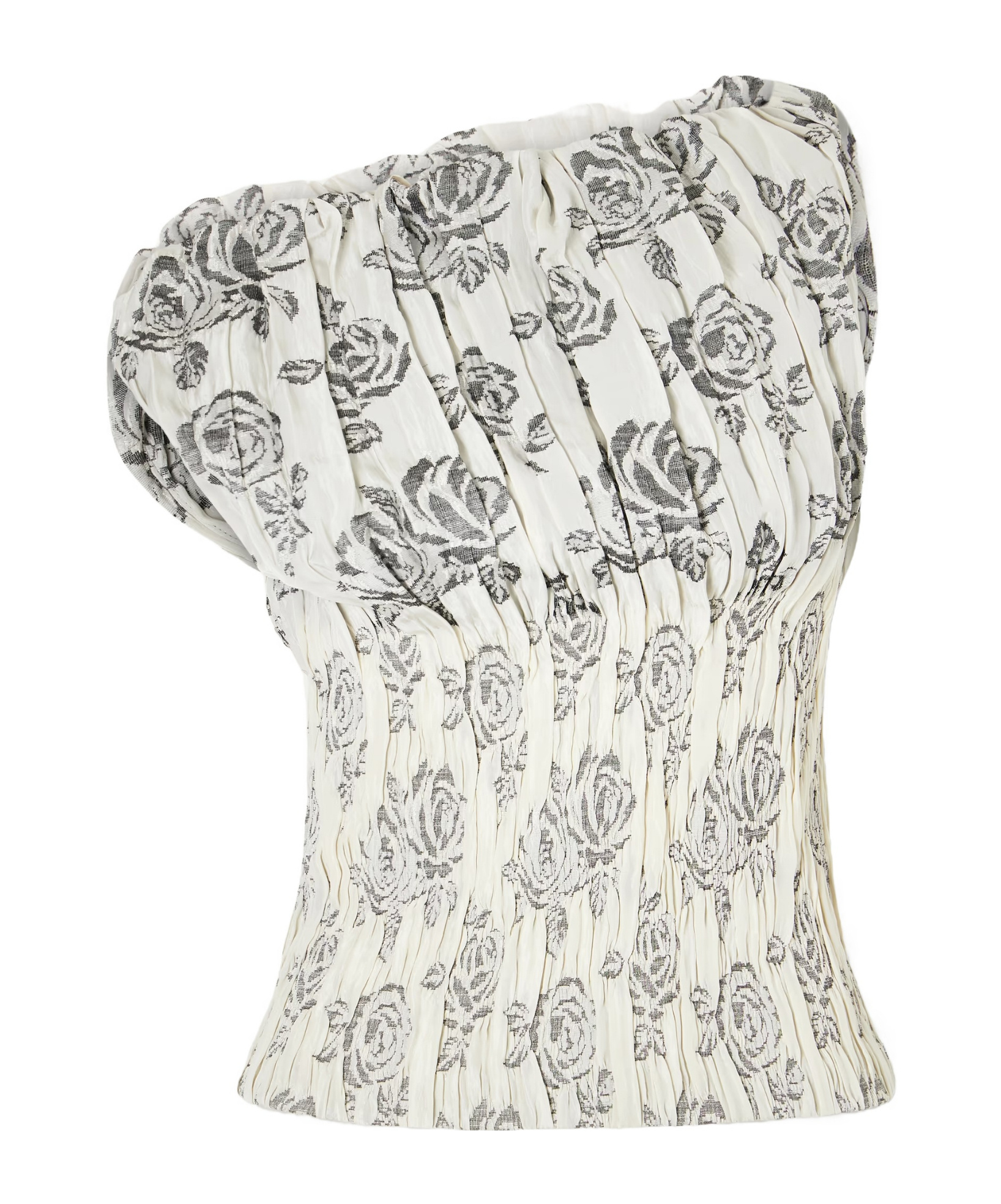 Kallmeyer Romy Floral-brocade Top In White