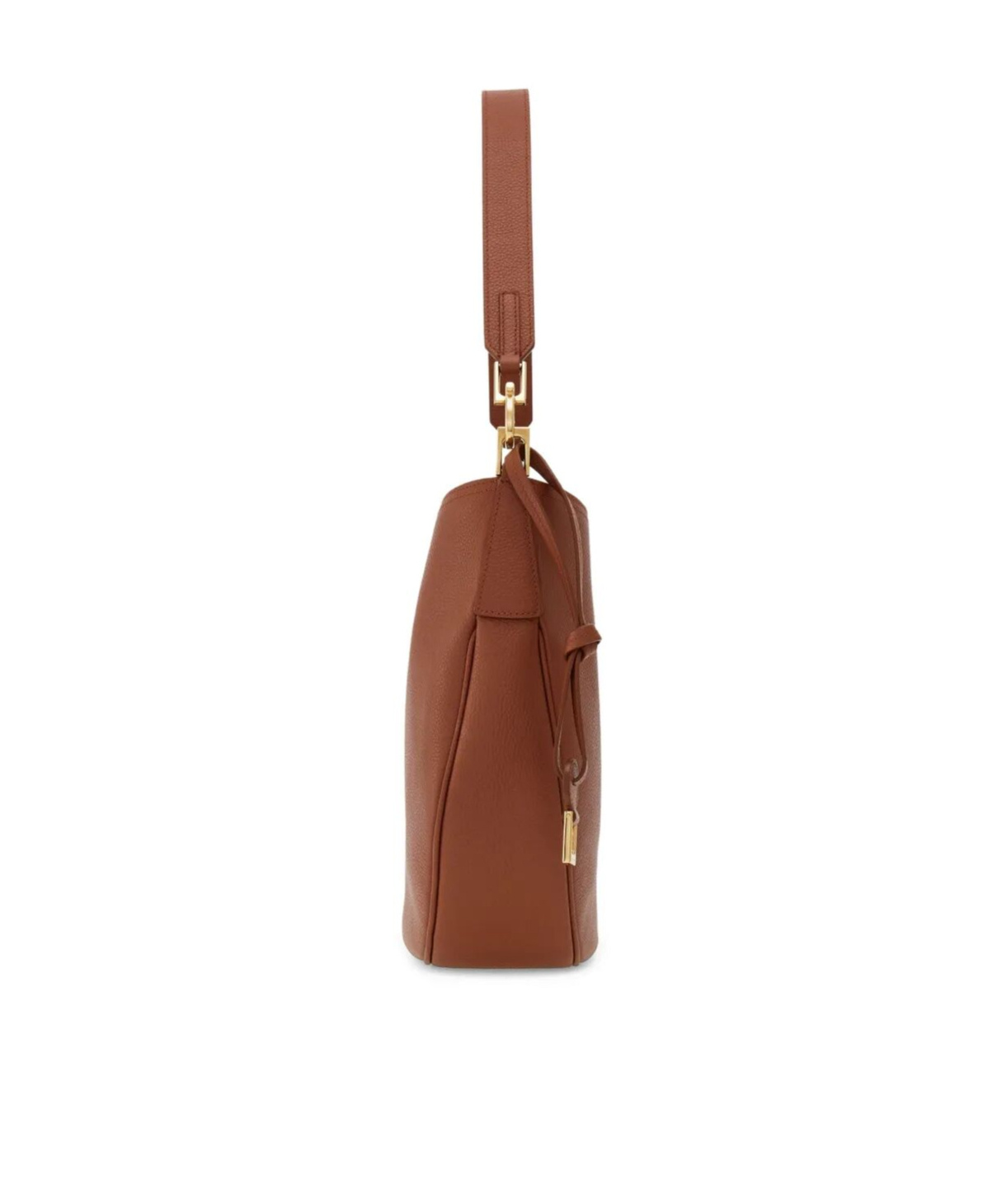 Ferragamo Leather Hobo Bag Crossbody Bags Brown