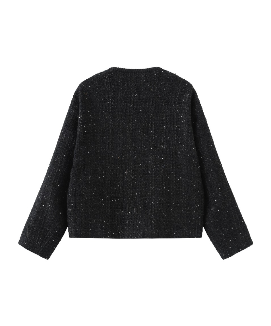 Marissa Chiara V-neck Jacket In Black