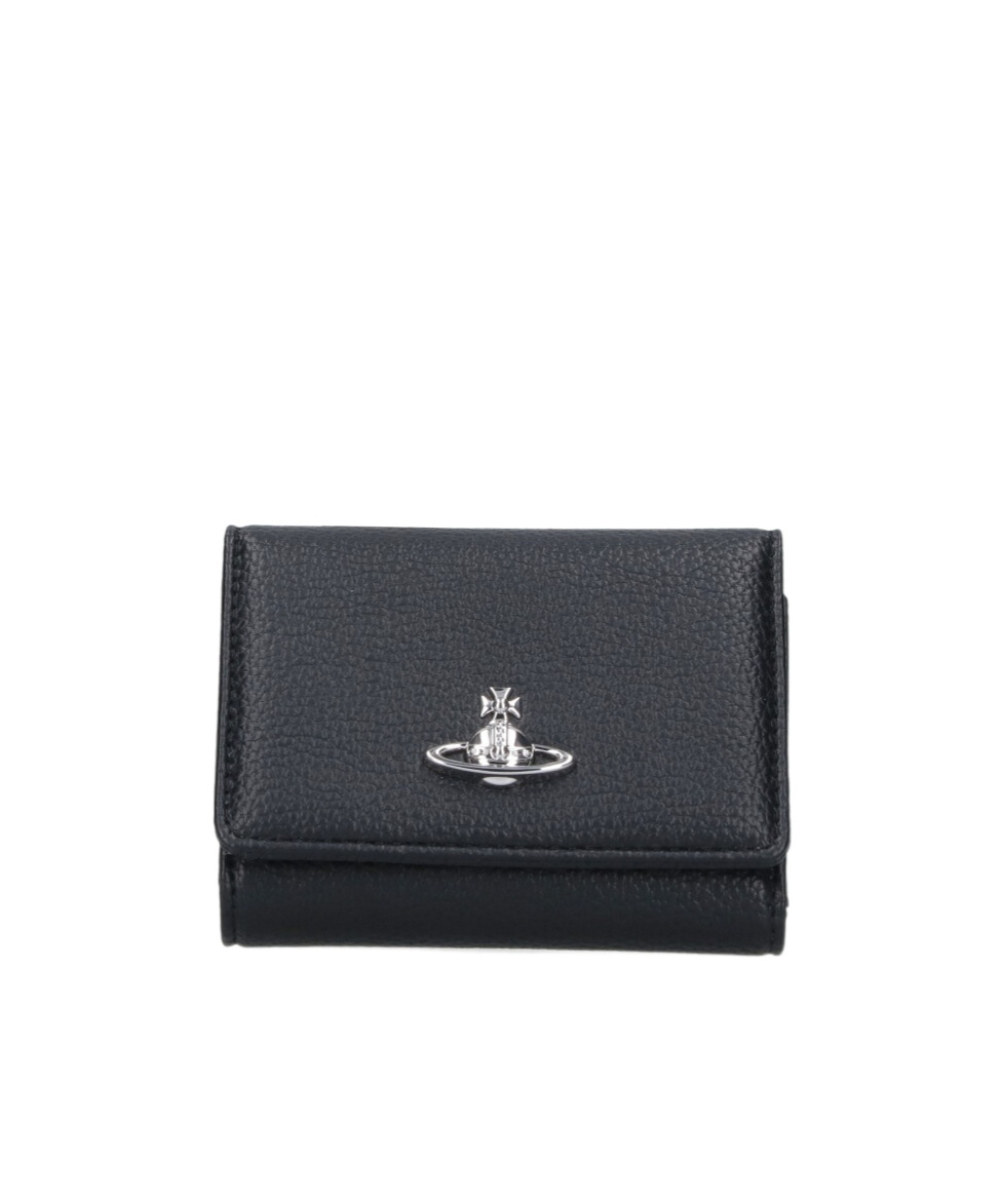 Vivienne Westwood Logo Engraved Wallets In Black
