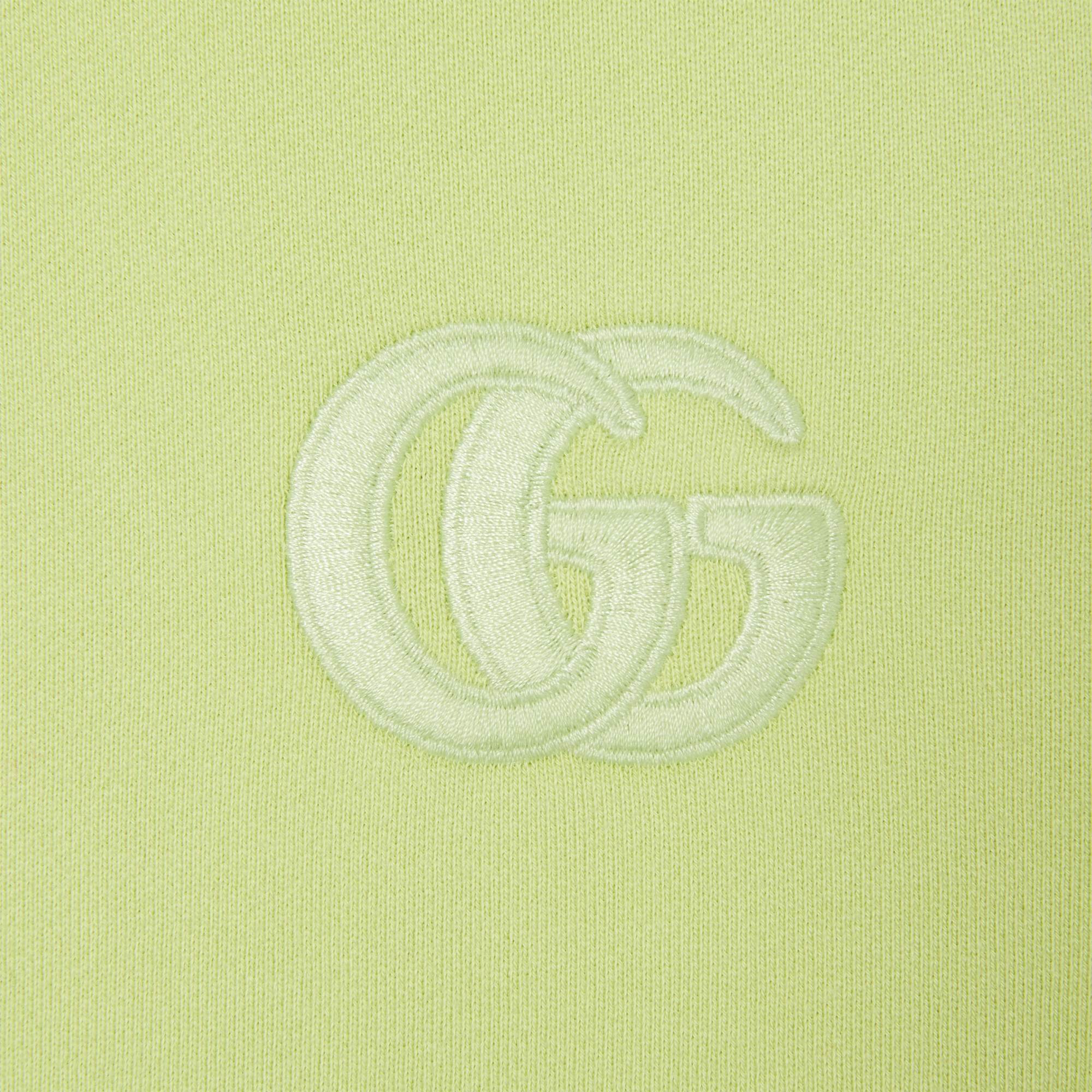Gucci Embroidered Cotton Jersey Sweatshirt In Green