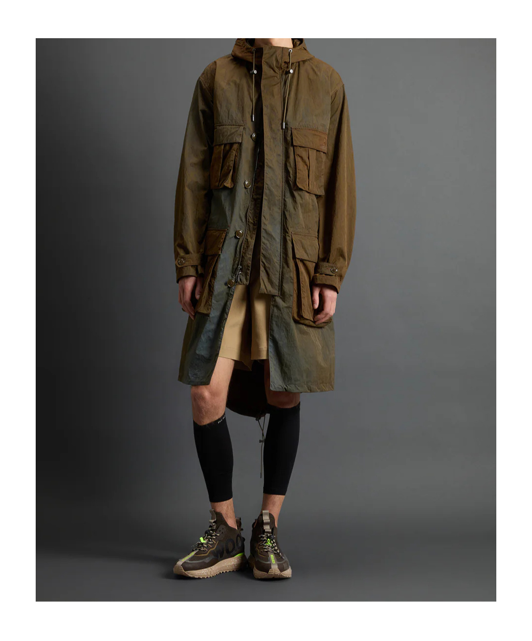 Woolrich Fishtail Parka Coat In Brown
