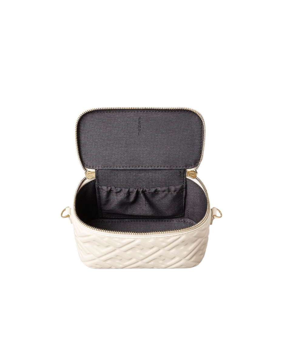 Fendi Camelia Nappa Leather Mini-bag With Ff Motif In White