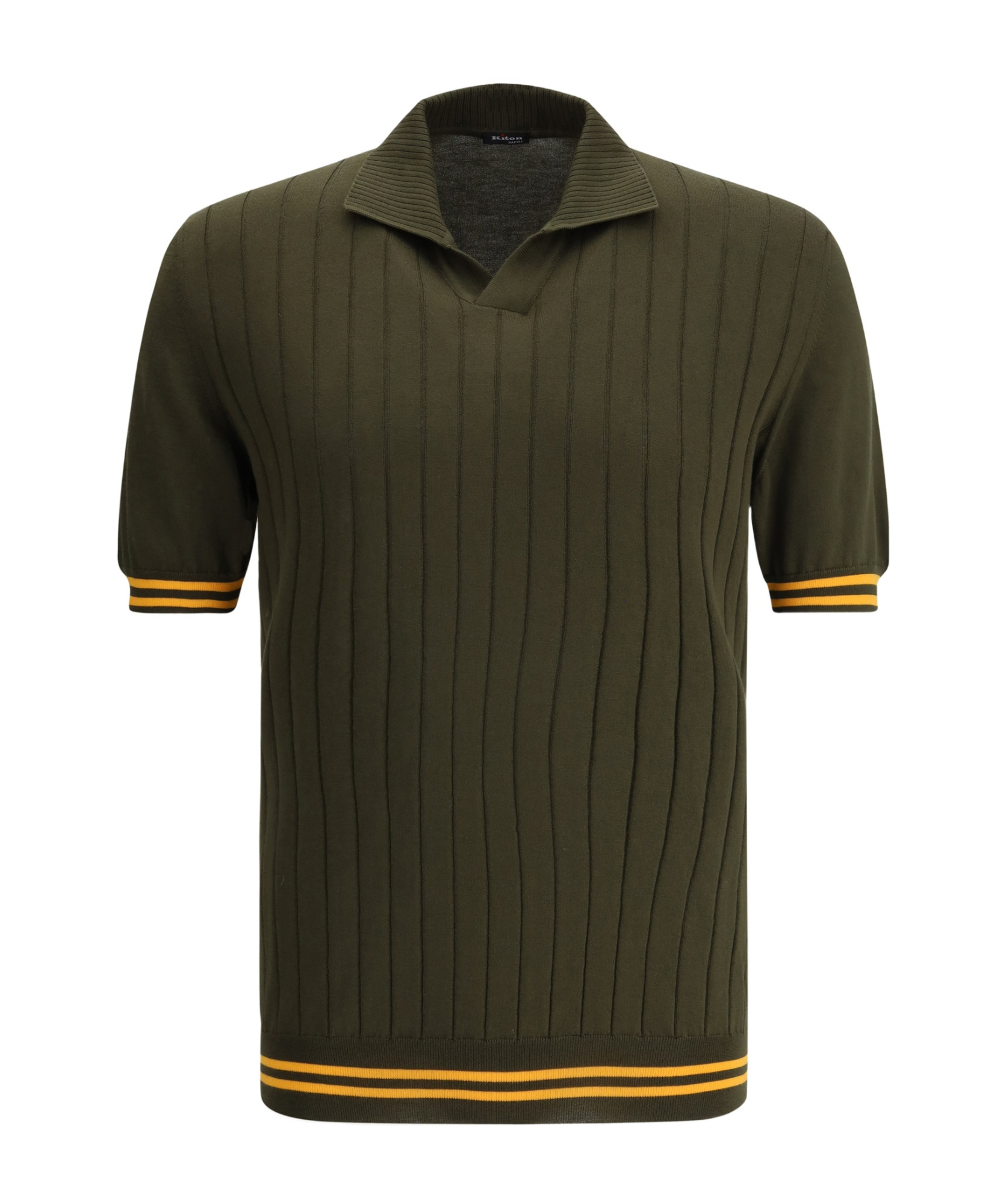 KITON RIBBED POLO SHIRT