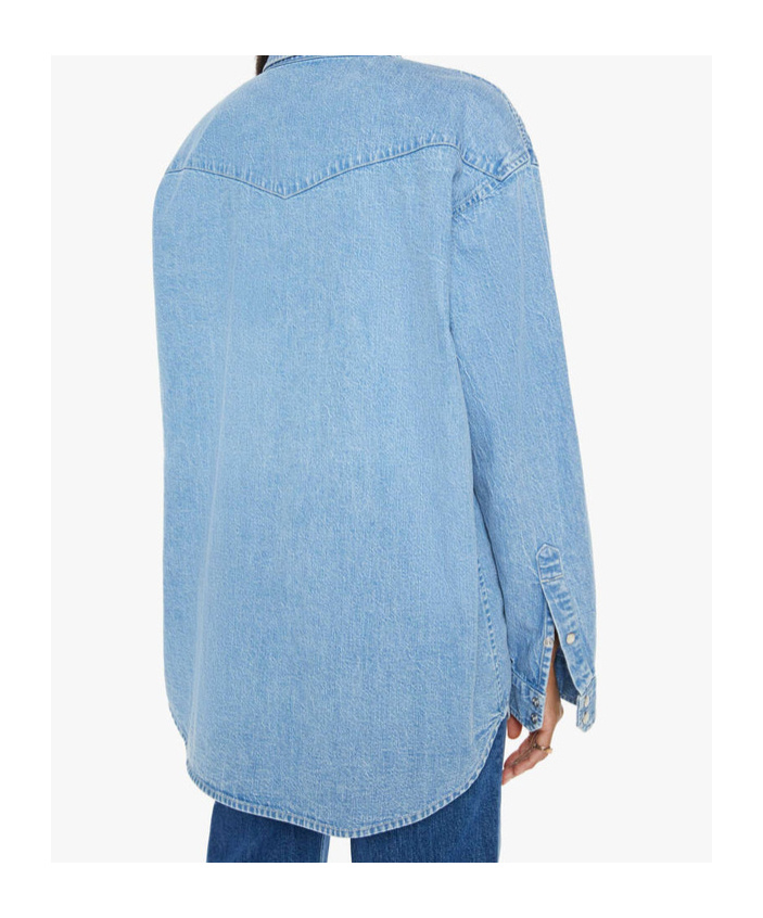 Shop Mother The Exes And Oh's Oversized Shirt In Blue