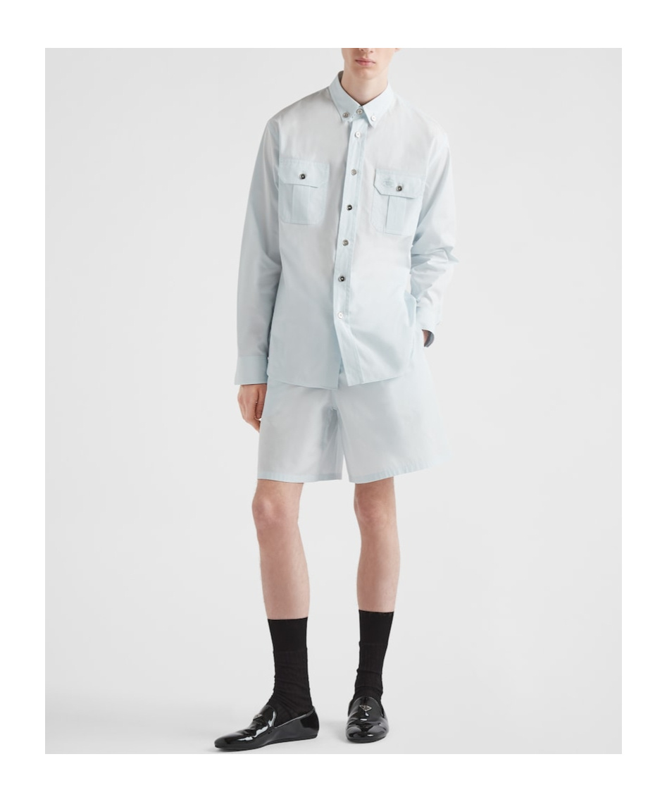 Prada Elasticated Waistband Shorts In Blue