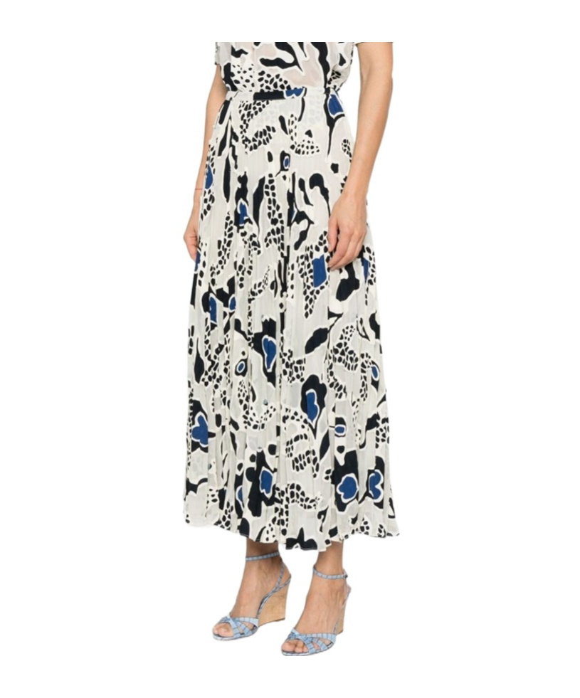 Ulla Johnson Pleated Midi Skirt In White