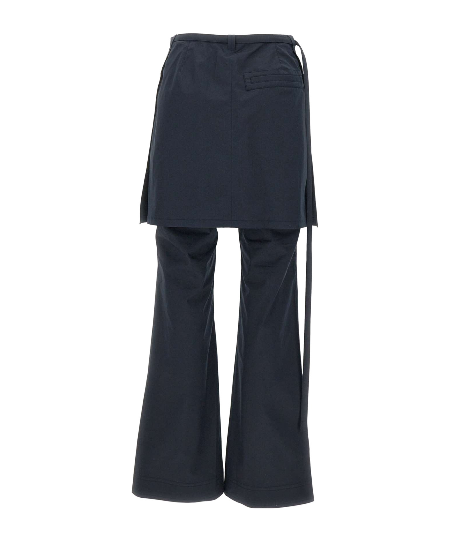 Low Classic Layered Wrap Culottes In Blue