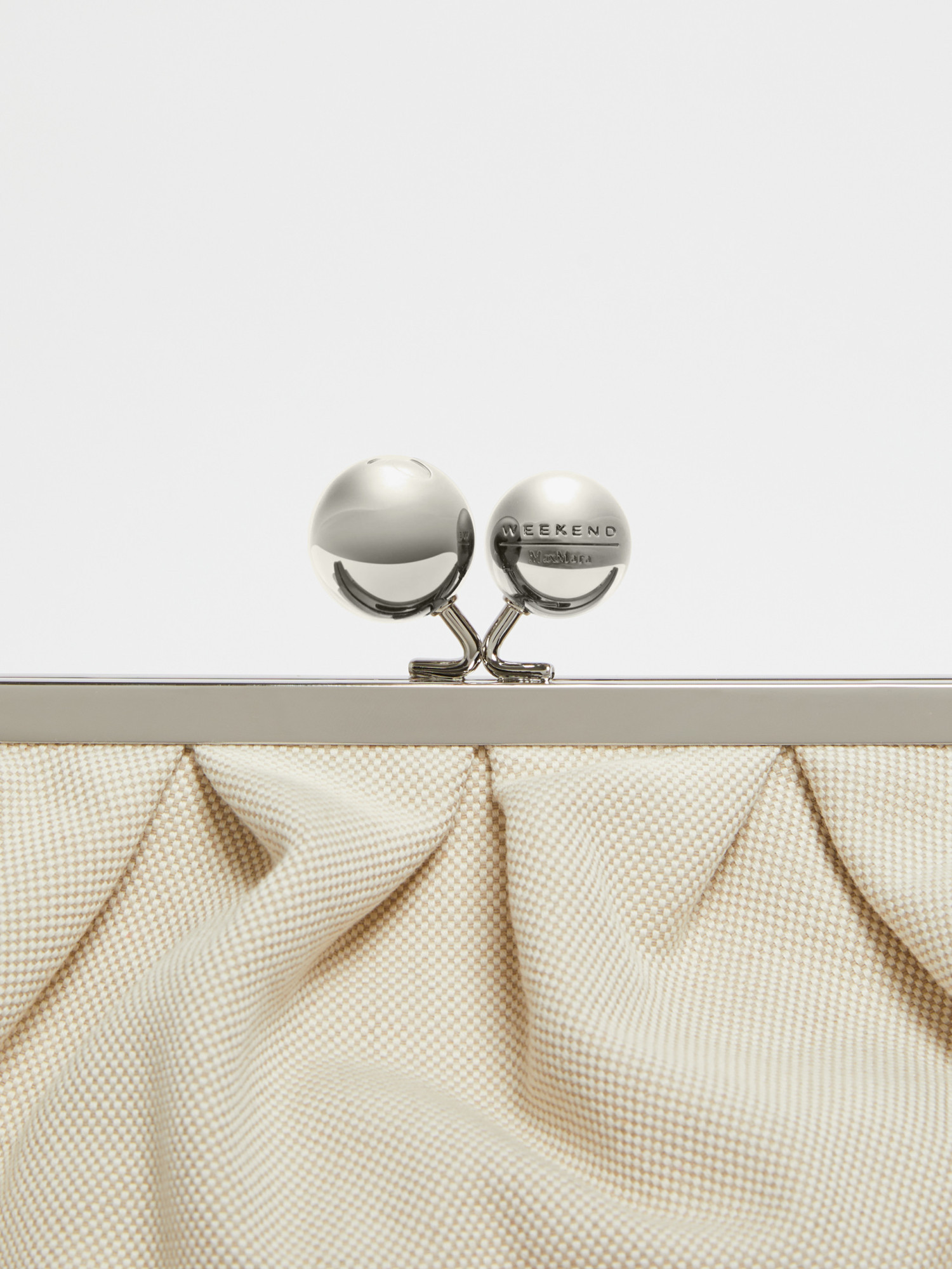 Shop Weekend Max Mara Medium Pasticcino Canvas And Rattan Bag