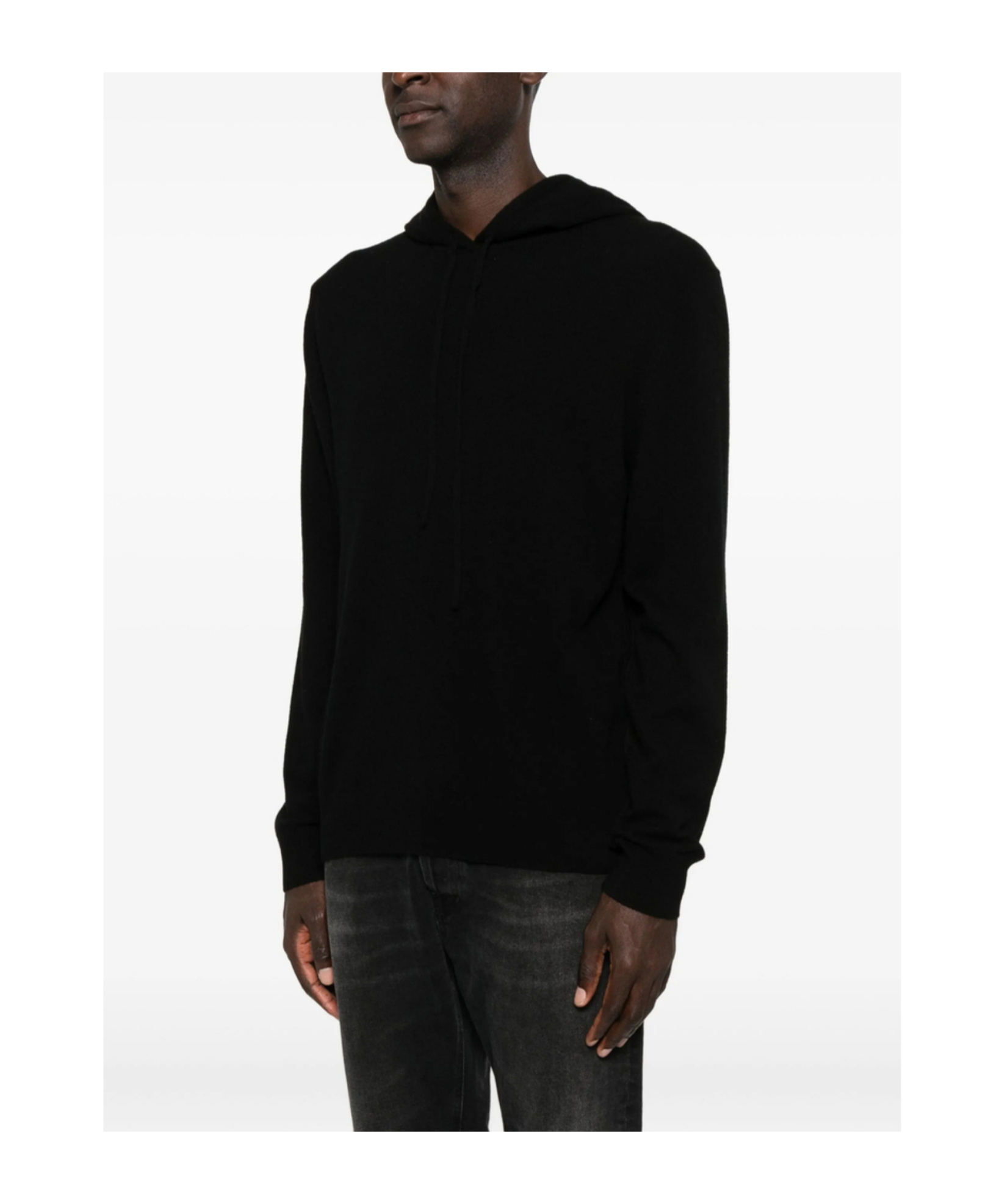 7 For All Mankind Drop-shoulder Hoodie In Black