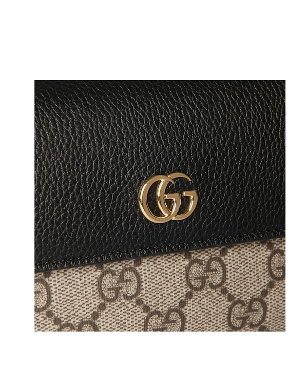 Gucci Gg Marmont Bi-color Wallet On Chain