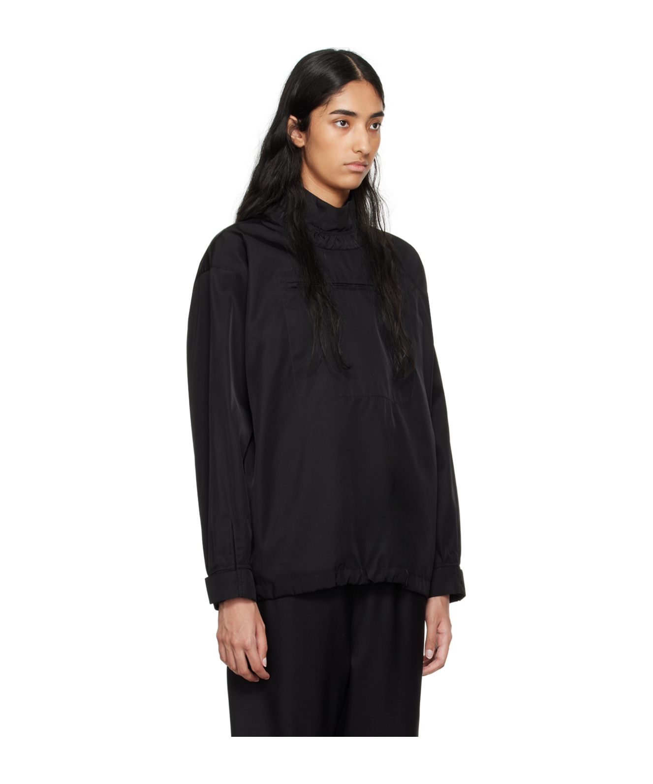 The Row Nesson Oversized Linen Button-down Shirt In Black