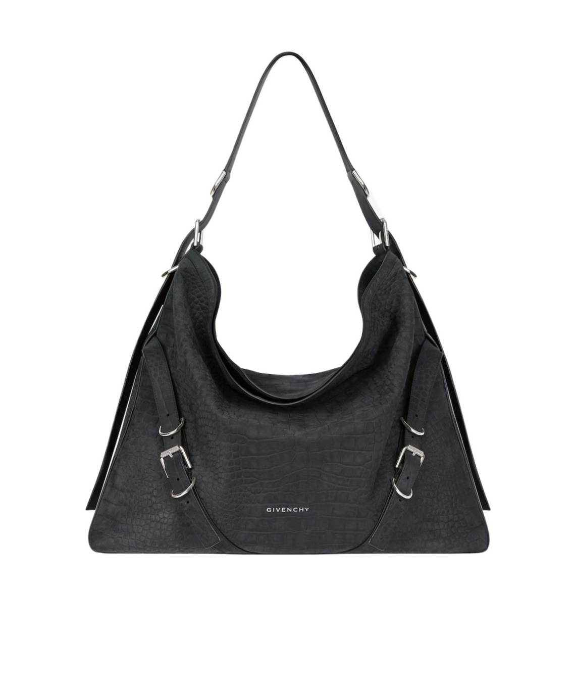 Givenchy Large Leather Voyou Shoulder Bag In Black