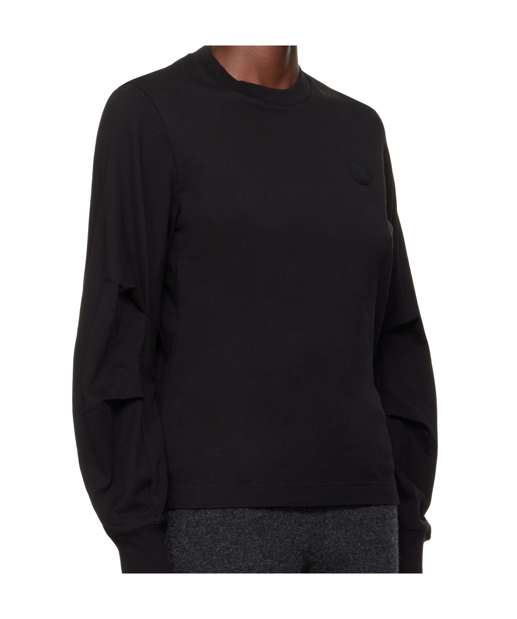 Moncler Long-sleeved T-shirt In Black