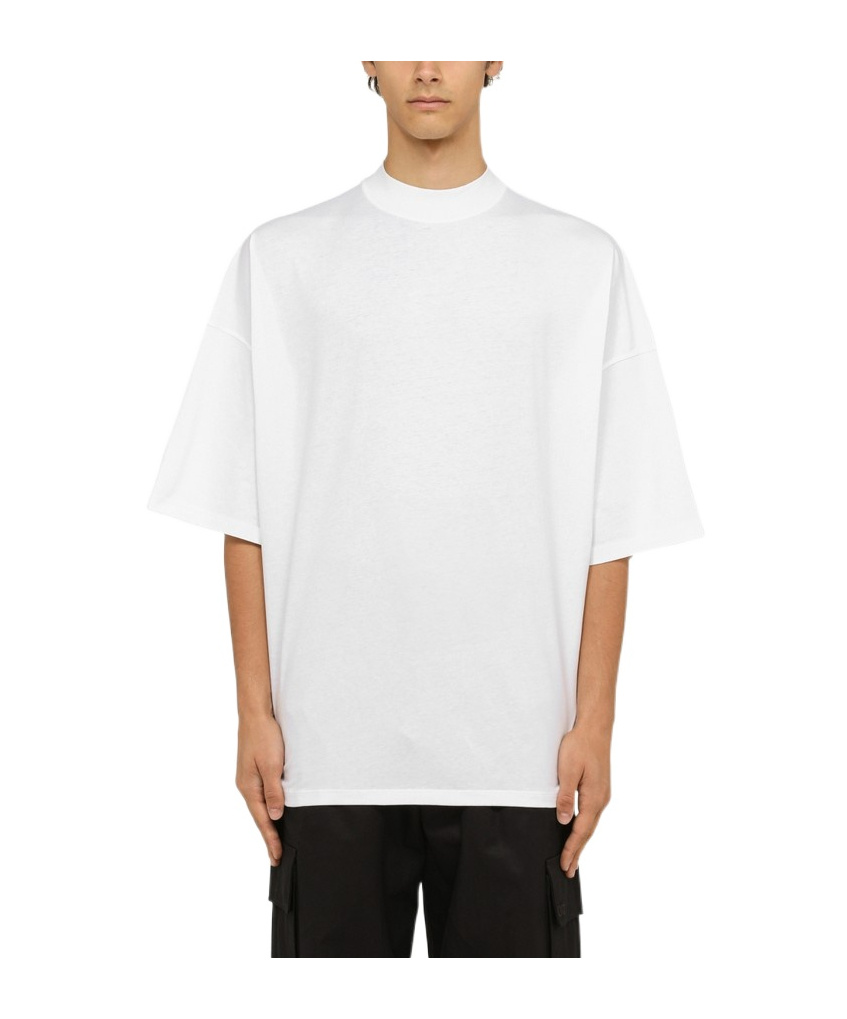 Jil Sander Mock-neck Oversized T-shirt In White