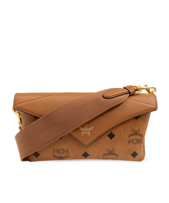 Shop Mcm Flip Mini Bag In Brown