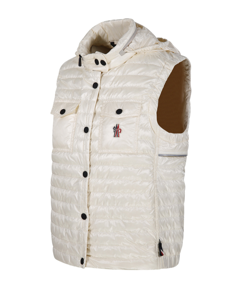 Moncler Stand-collar Cotton Vest In White