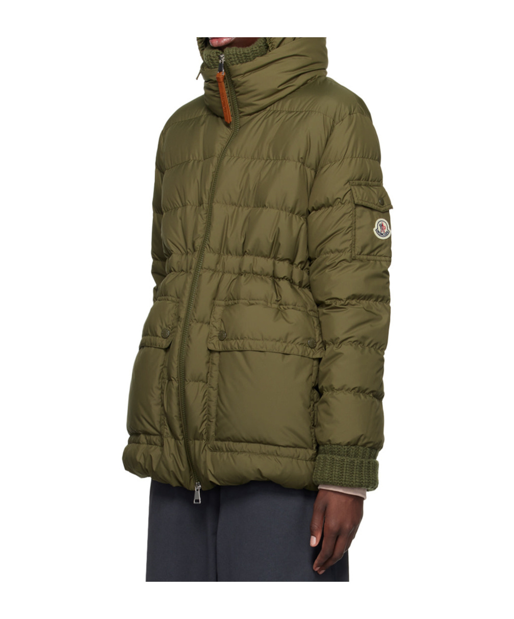 Moncler Green Baux Short Down Jacket In Green