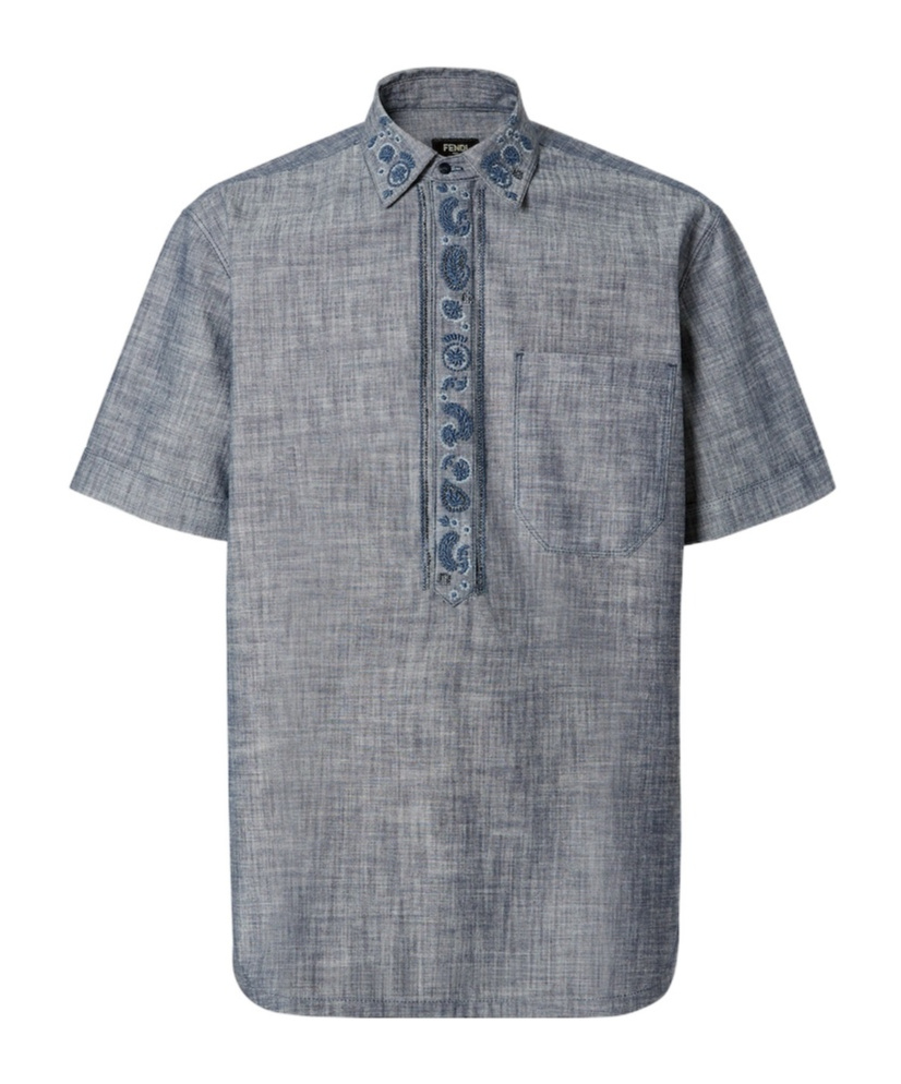 Fendi Blue Chambray Shirt