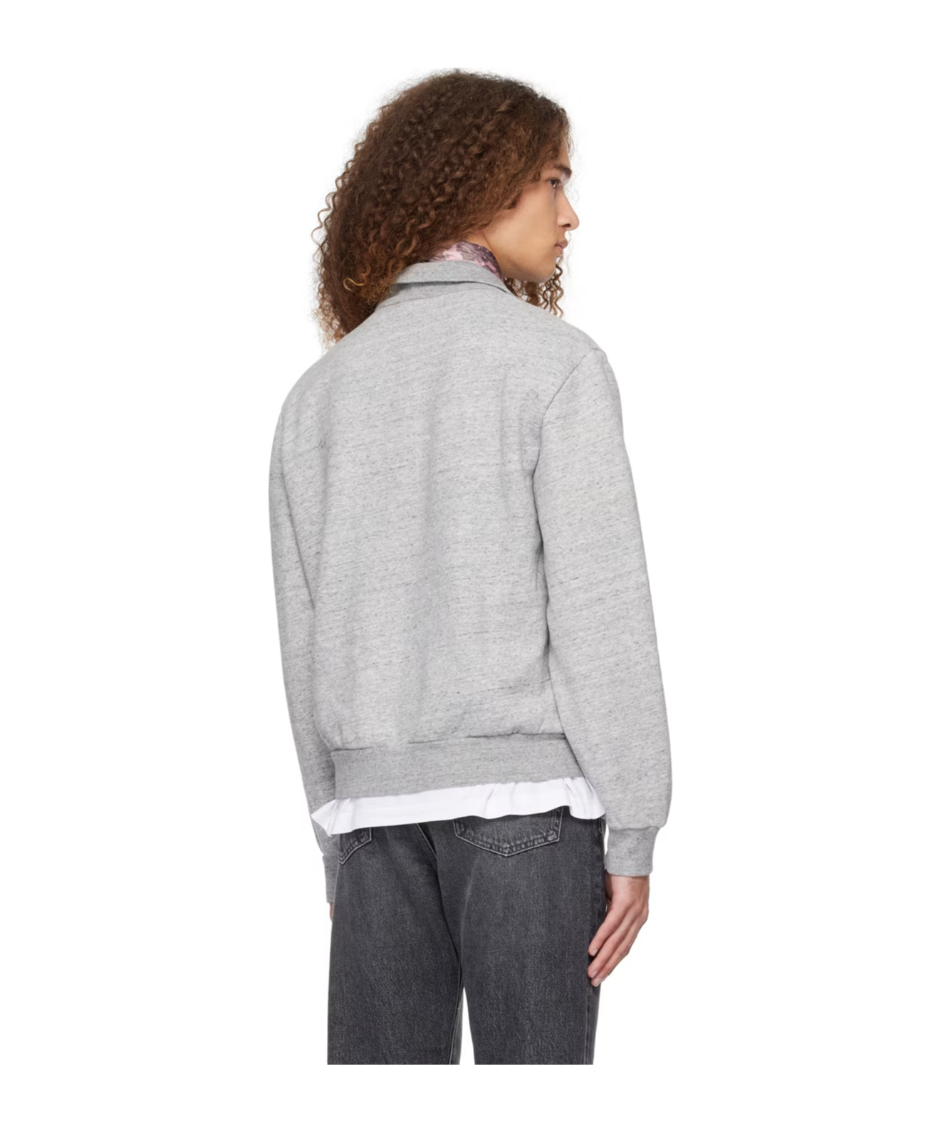 Acne Studios Semi-zipper Long-sleeved Sweater In White