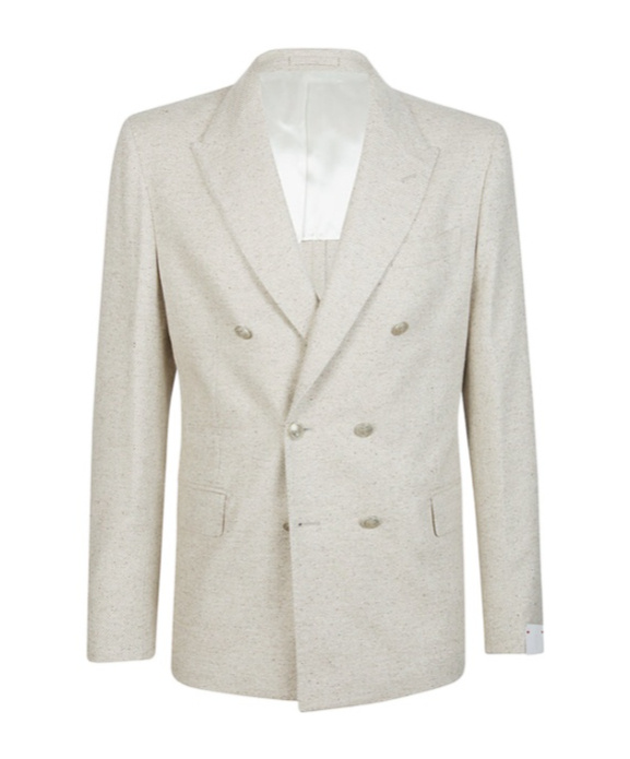 Eleventy Long-sleeved Suit Coat In White