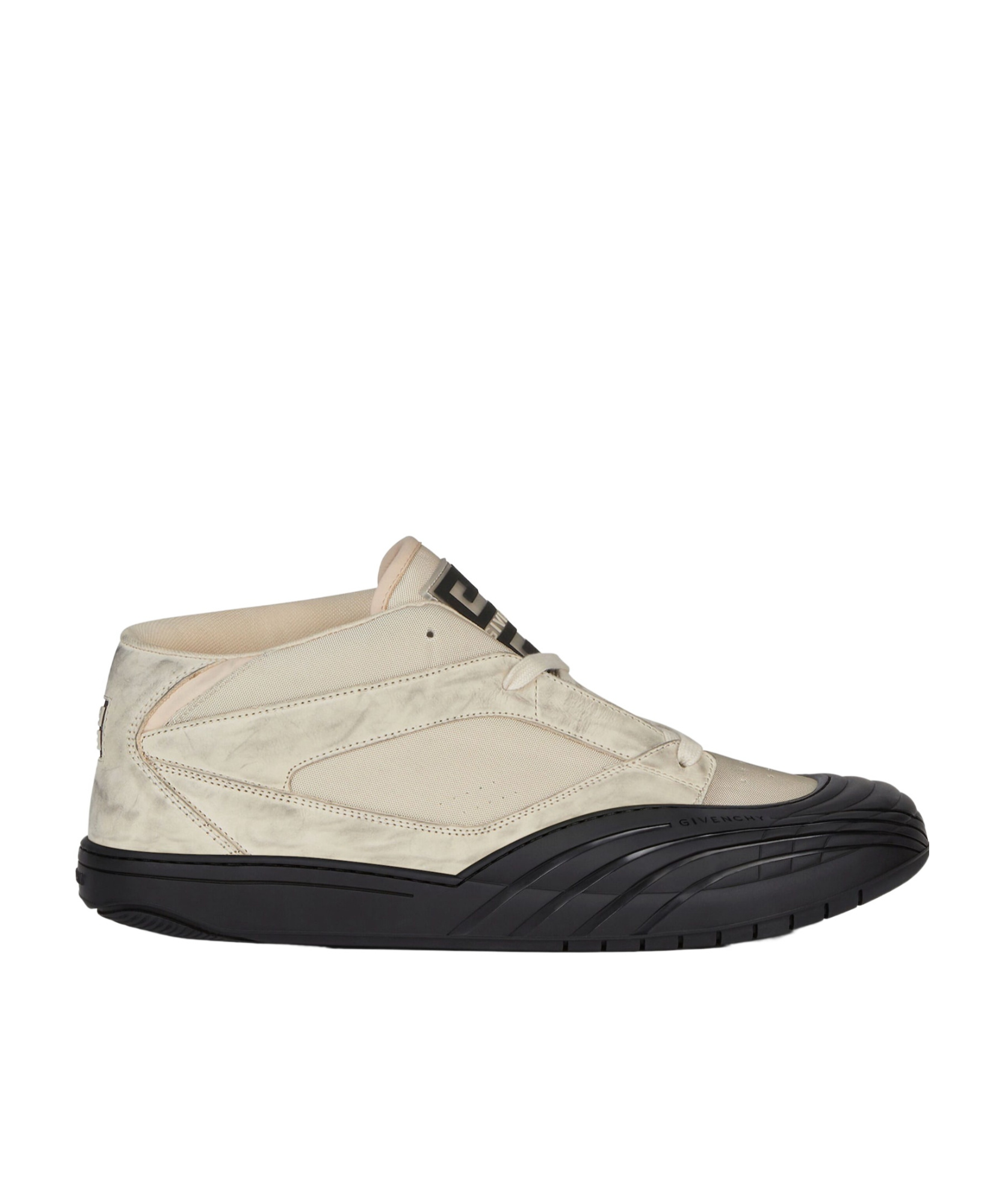 Givenchy Fabric And Leather Sneakers With Intentional Dirties In White