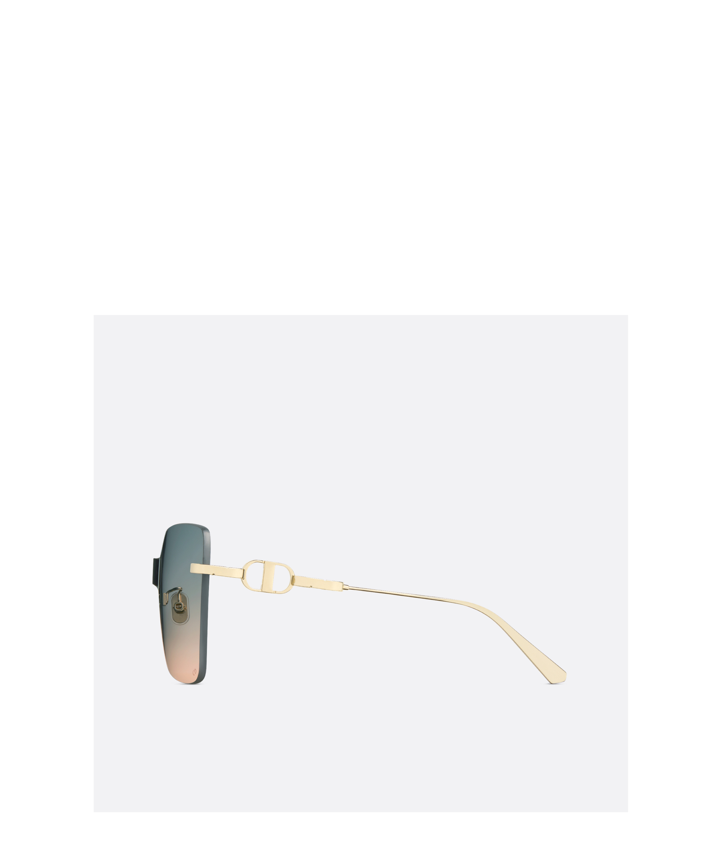 Dior Gradient Turquoise-to-amber Square Sunglasses In Gray