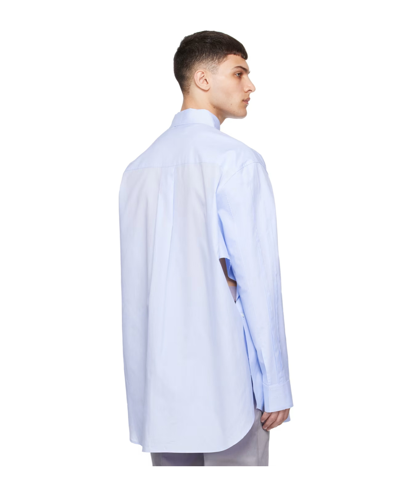 Shop Marni Lapel Long-sleeved Shirt In Blue
