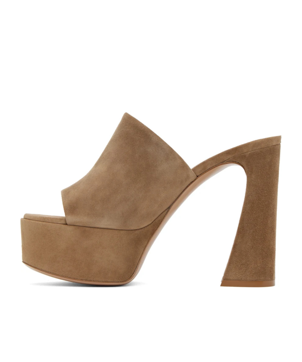 Shop Gianvito Rossi Holly Open-toed Heels In Brown