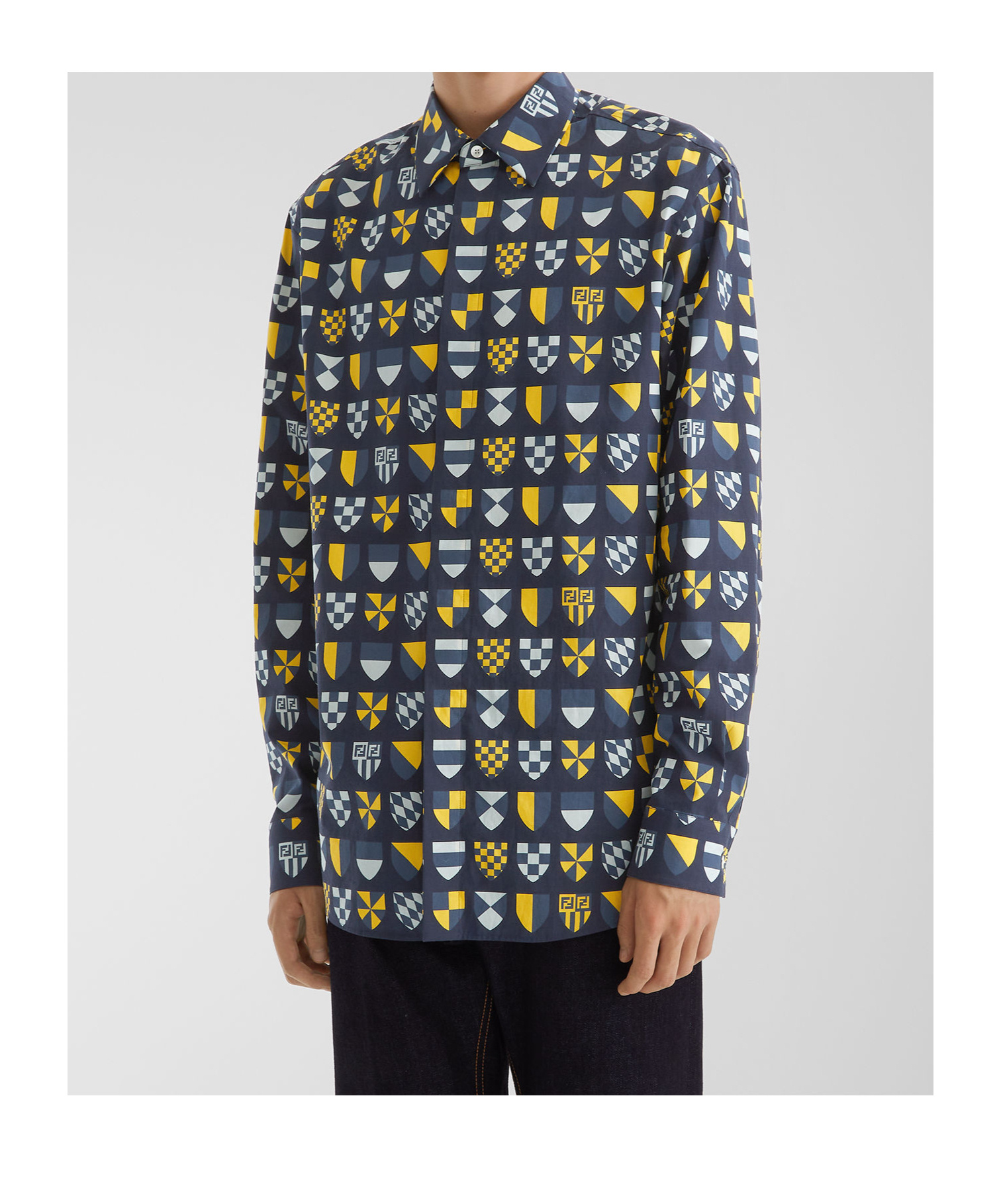 Fendi Shirt With Banners In Multi