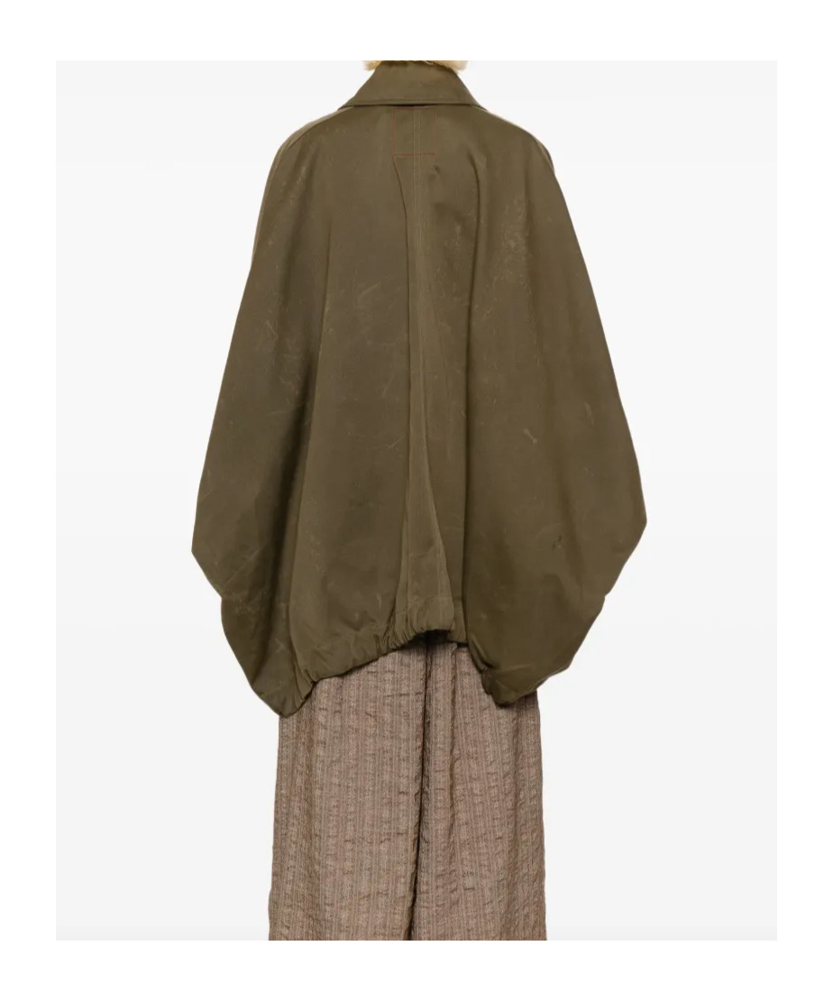 Uma Wang Oversized Asymmetrical Double Breasted Jacket In Green
