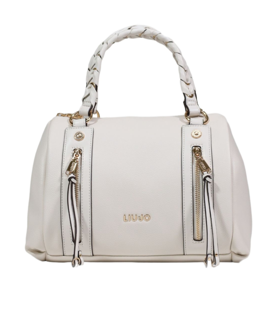 Liu •jo Zippered Shoulder Bag In White