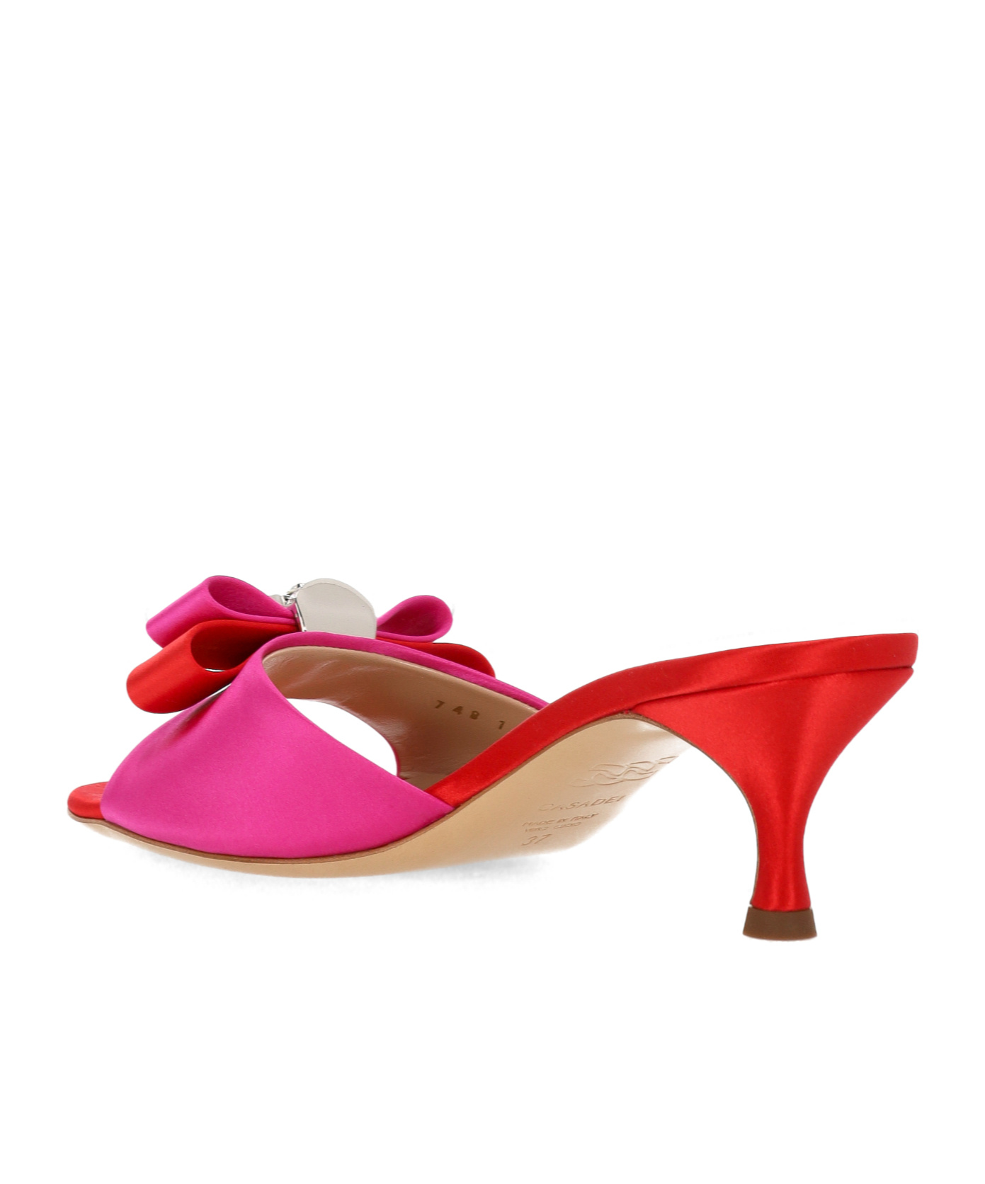 Casadei Bow Embellished Sandals In Pink
