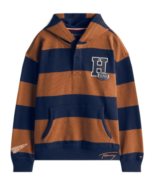 Tommy Hilfiger Striped Hoodie In Multi