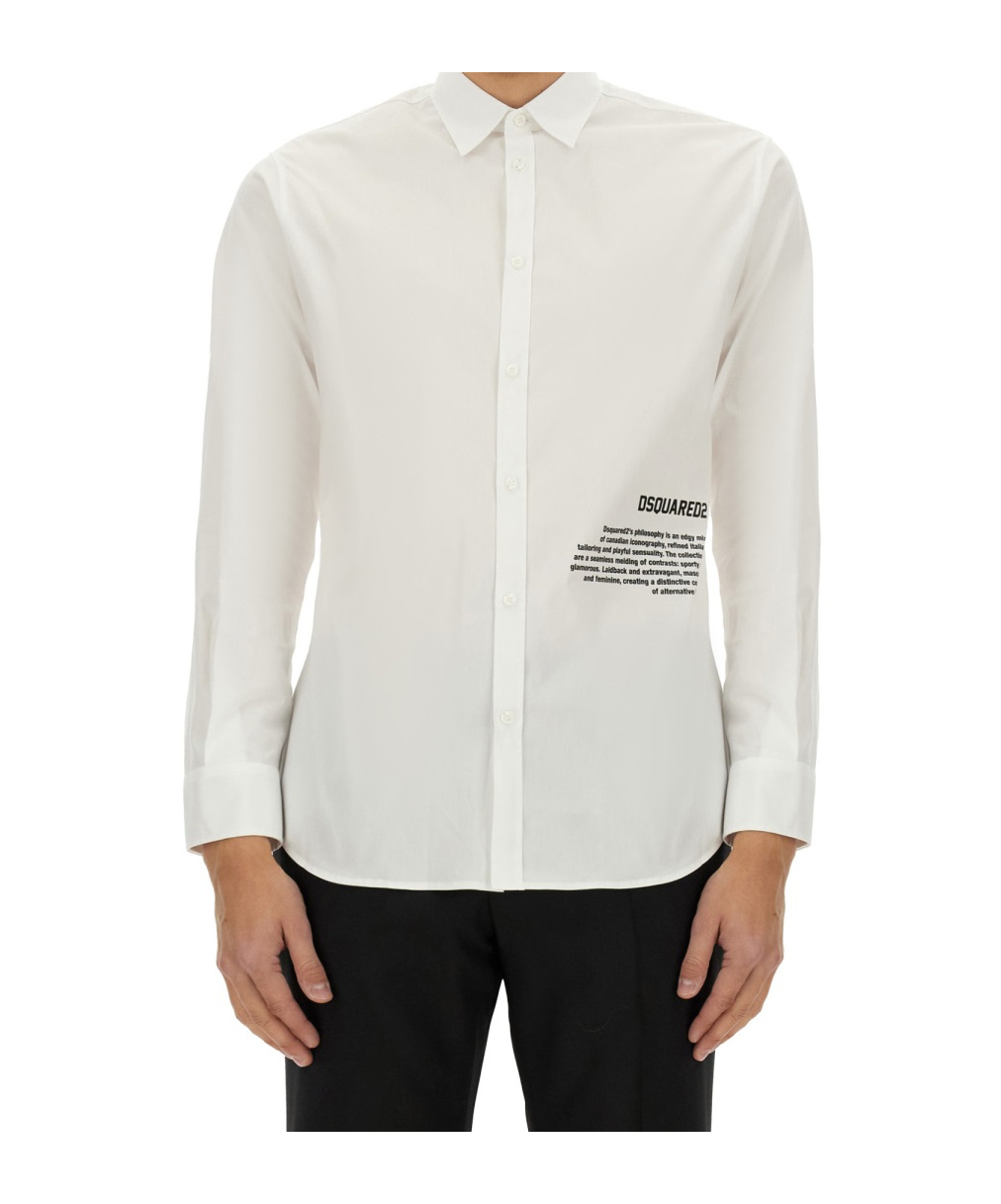 DSQUARED2 LOGO-PRINT SHIRT