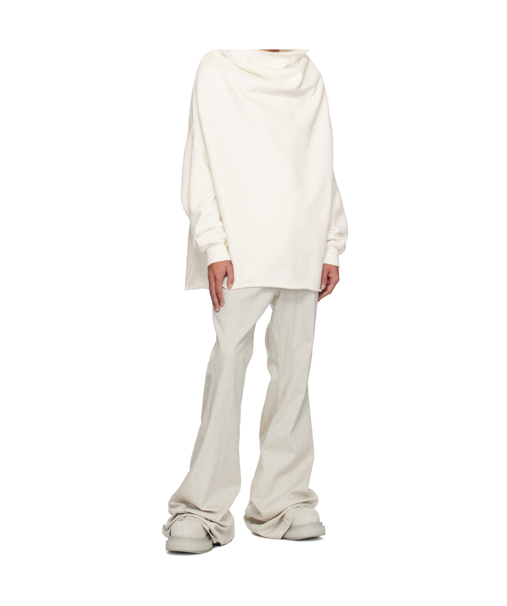 Rick Owens Drkshdw Drkshdw By Rick Owens Man Sweatshirt Ivory Size Onesize Cotton In White