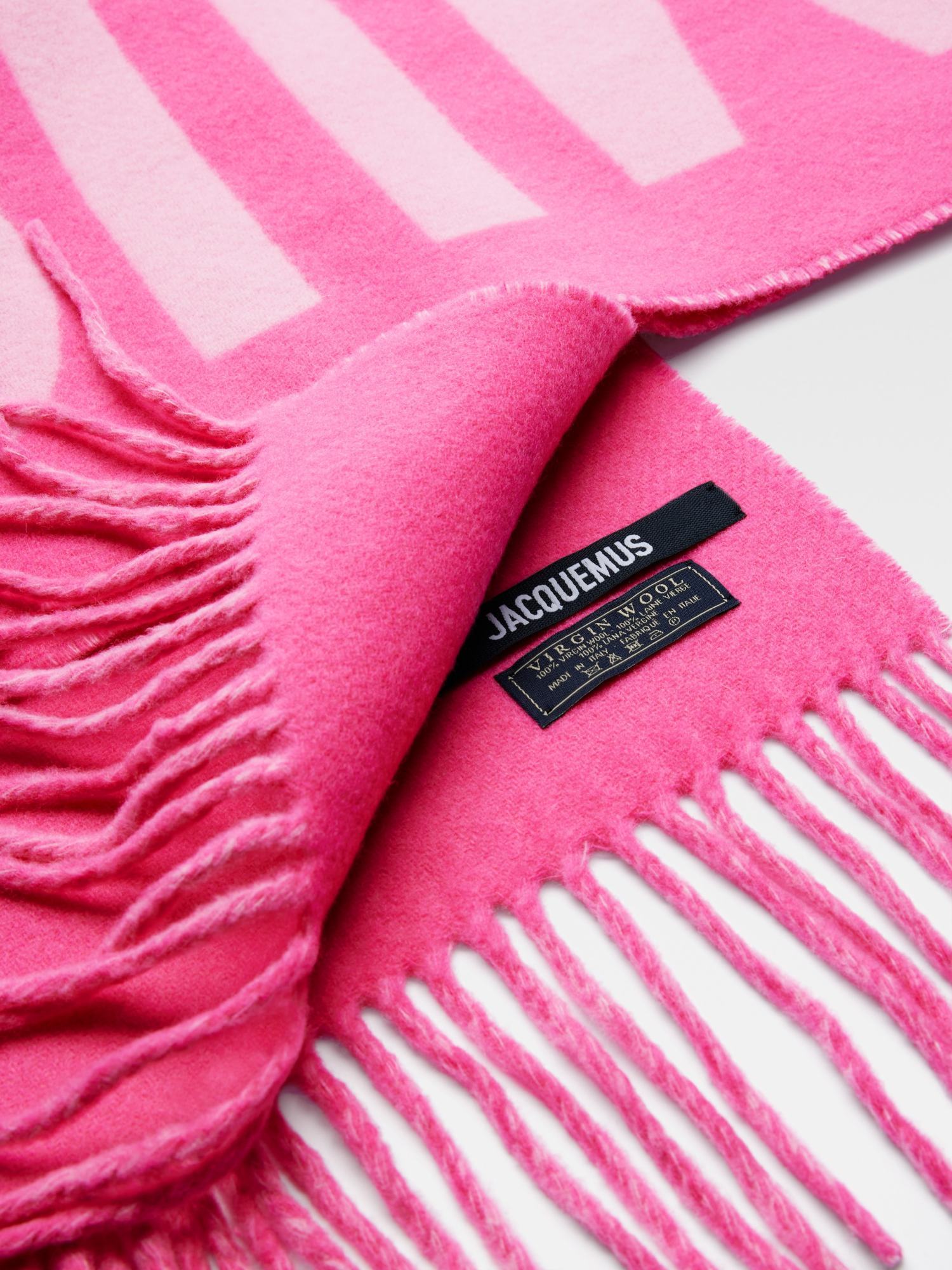 Jacquemus Wool Scarf In Pink