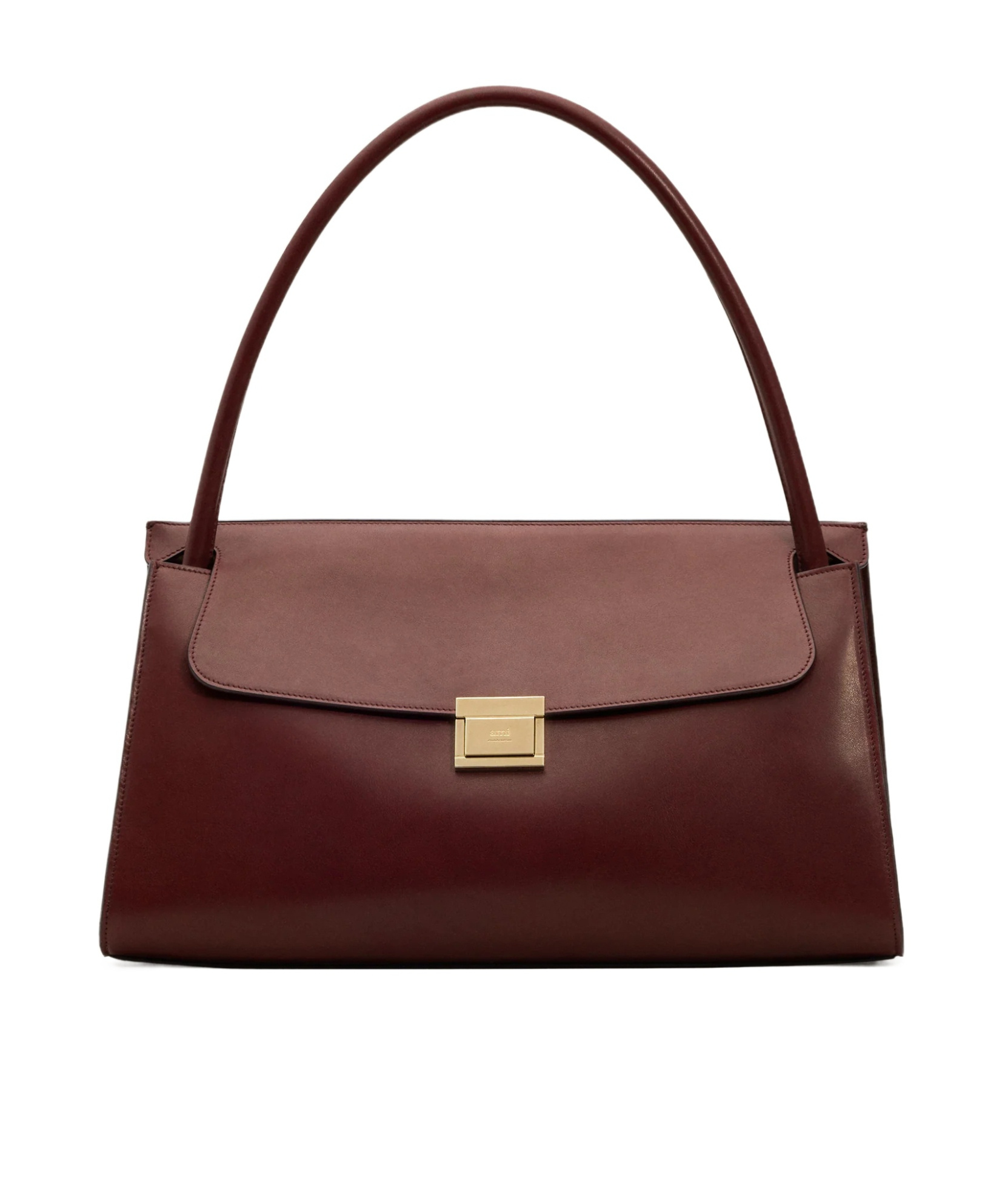 Ami Alexandre Mattiussi Flap Shoulder Bag In Burgundy
