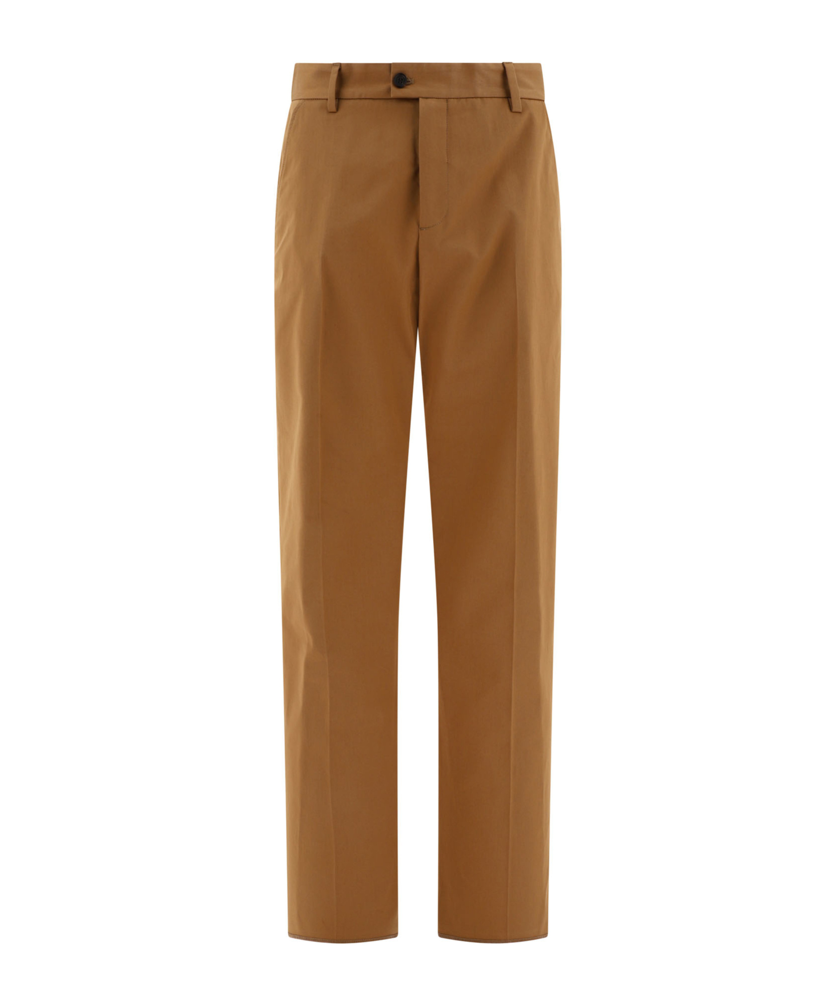 Alexander Mcqueen Tailored Trousers With Back Logo In Brown