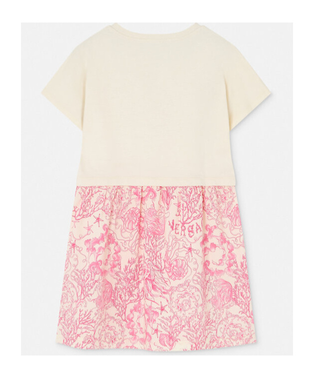 Versace Underwater Barocco T-shirt Dress In Pink