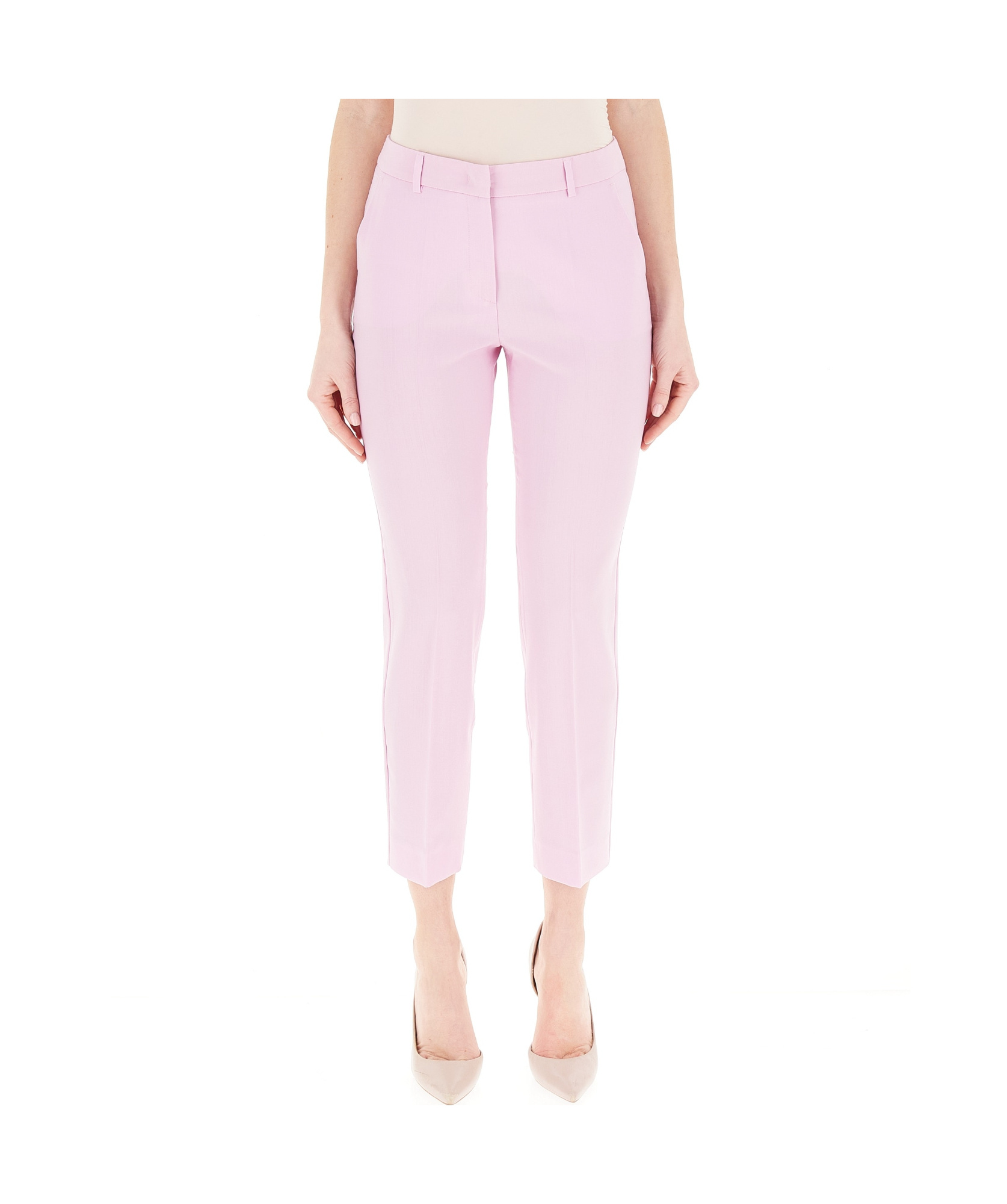 Weekend Max Mara Casual Pants With Belt Loops In Pink