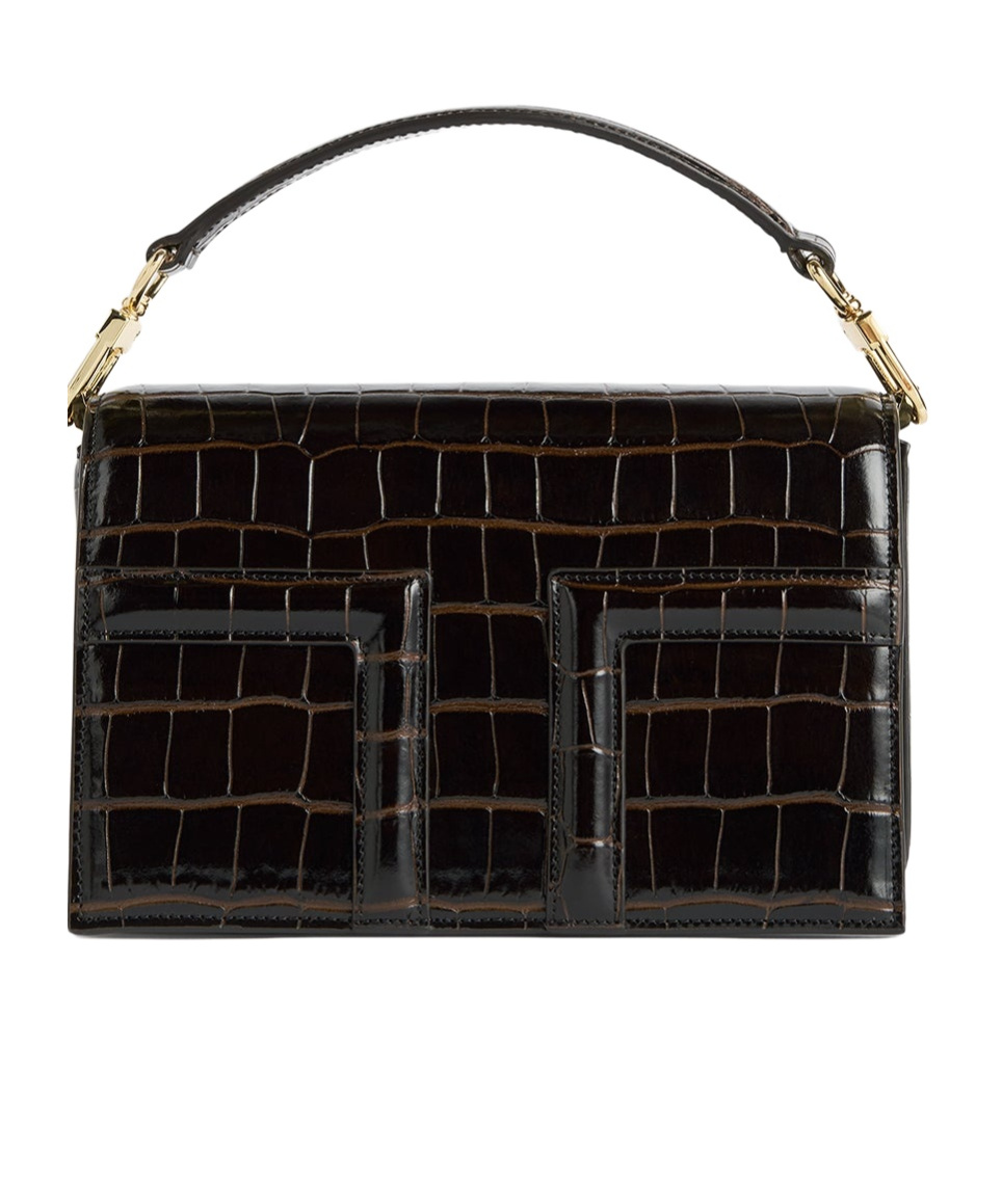 Totême Mini T-flap Embossed Handbag In Black