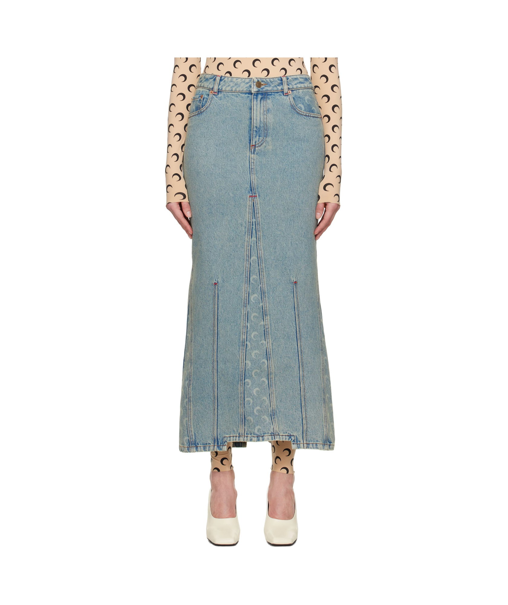 MARINE SERRE BELT LOOP SKIRT