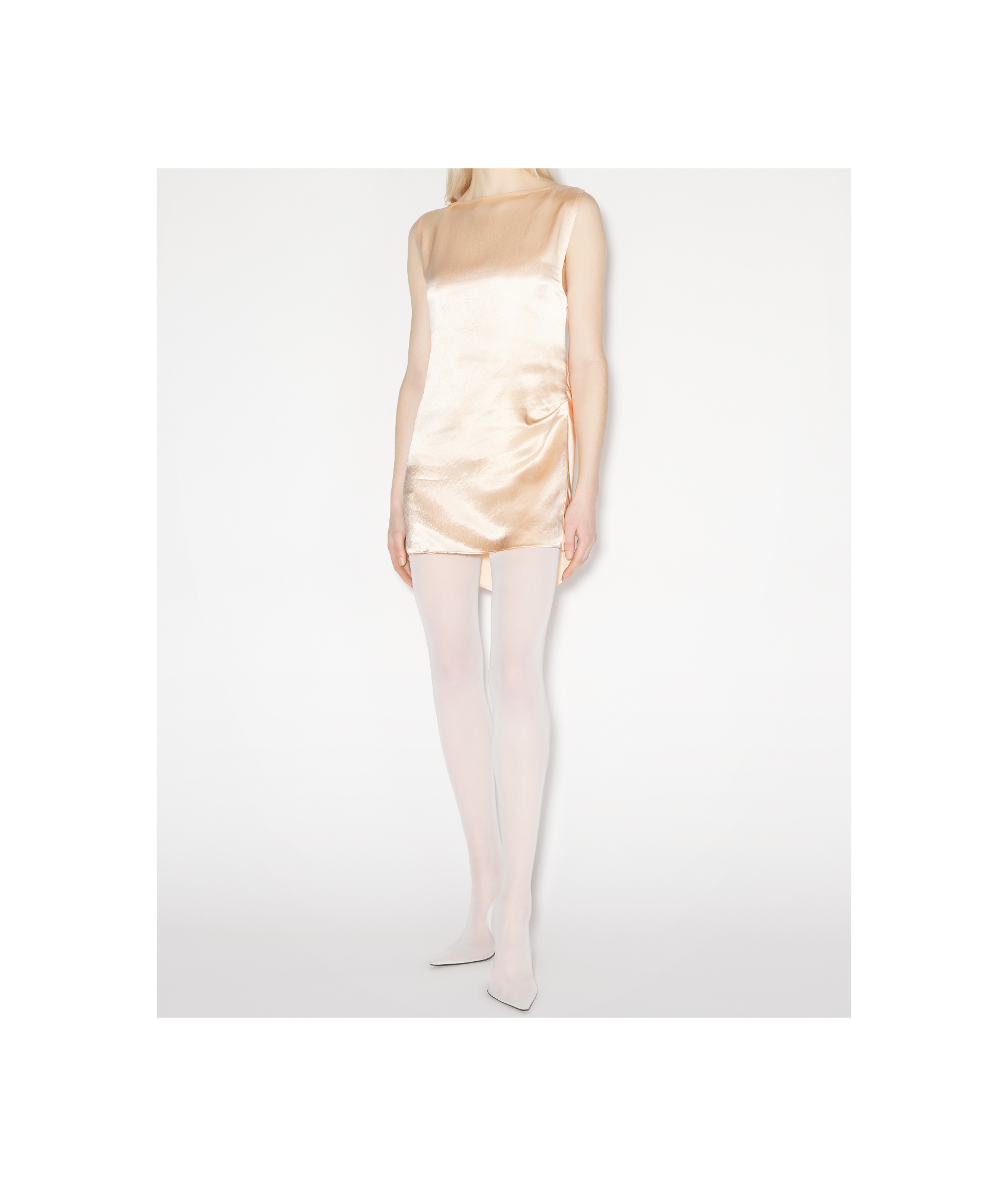 Jean Paul Gaultier Cowl-effect Mini Dress In Neutral