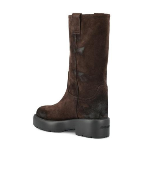 Miu Miu Logo Short Boots In Black