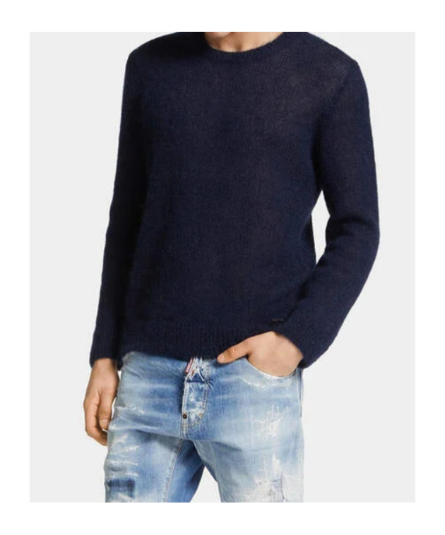 Dsquared2 Mohair Blend Sweater In Blue