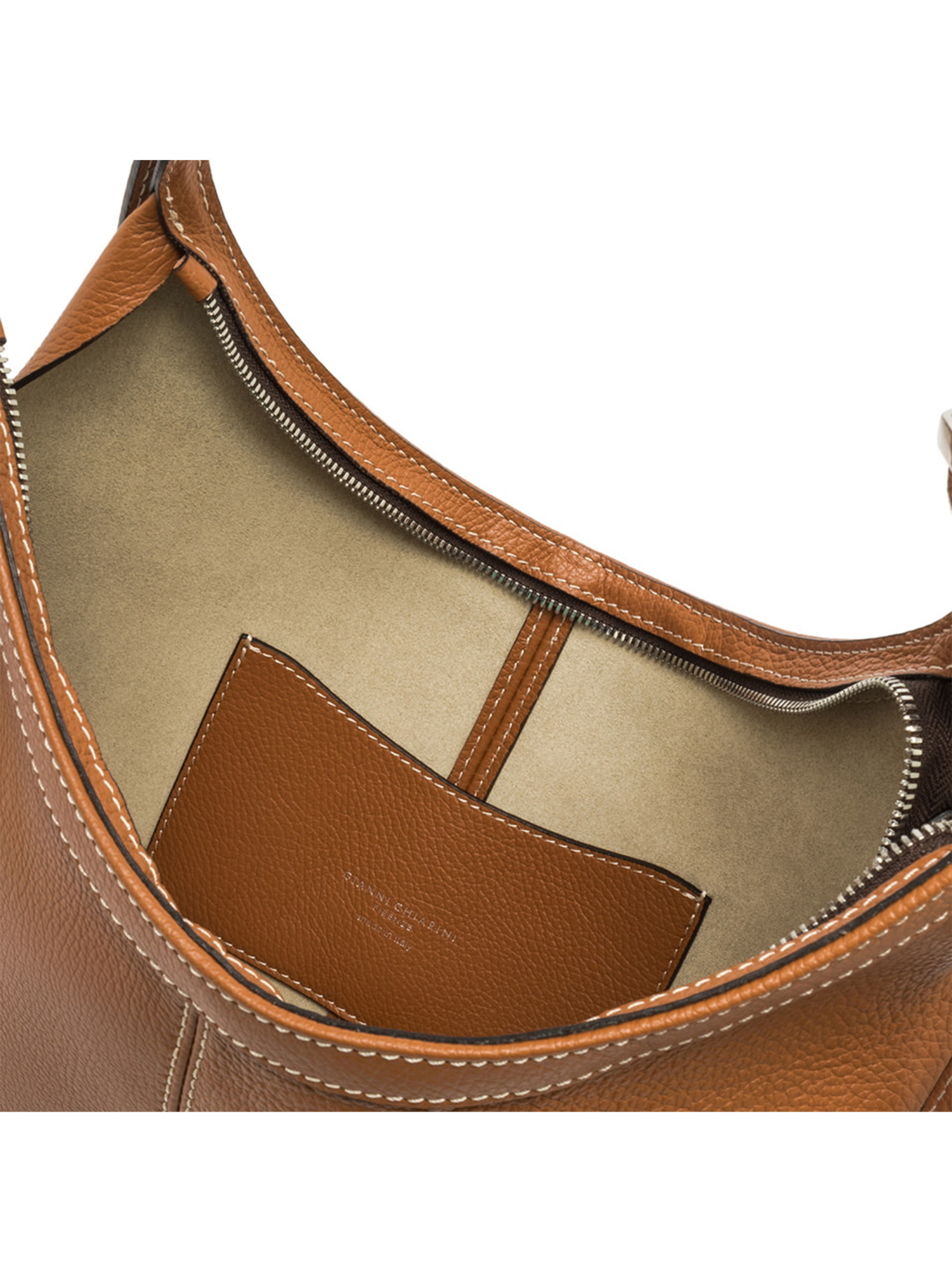Gianni Chiarini Norma Zipper Handbag In Brown