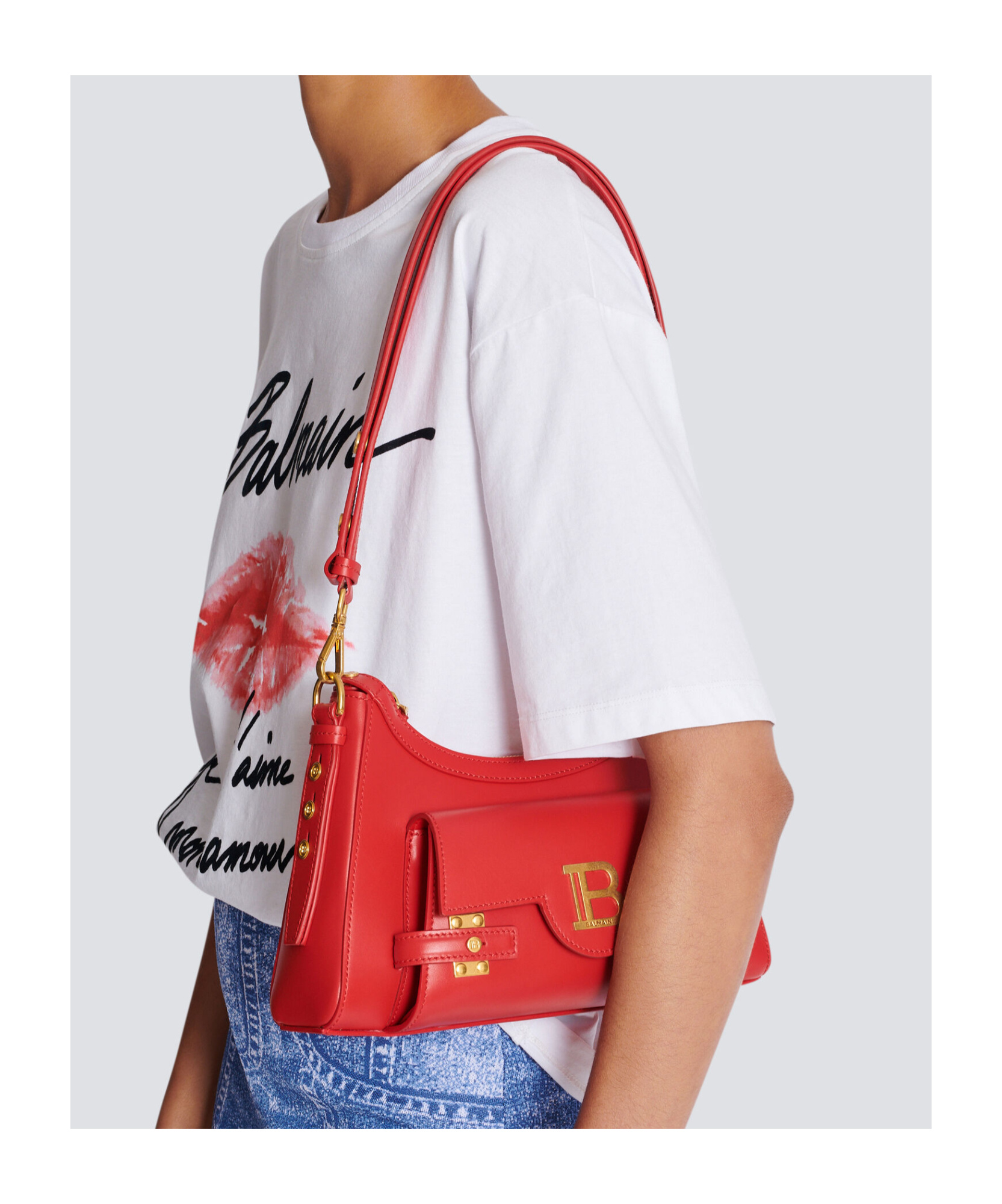 BALMAIN CALFSKIN B-BUZZ HOBO BAG 