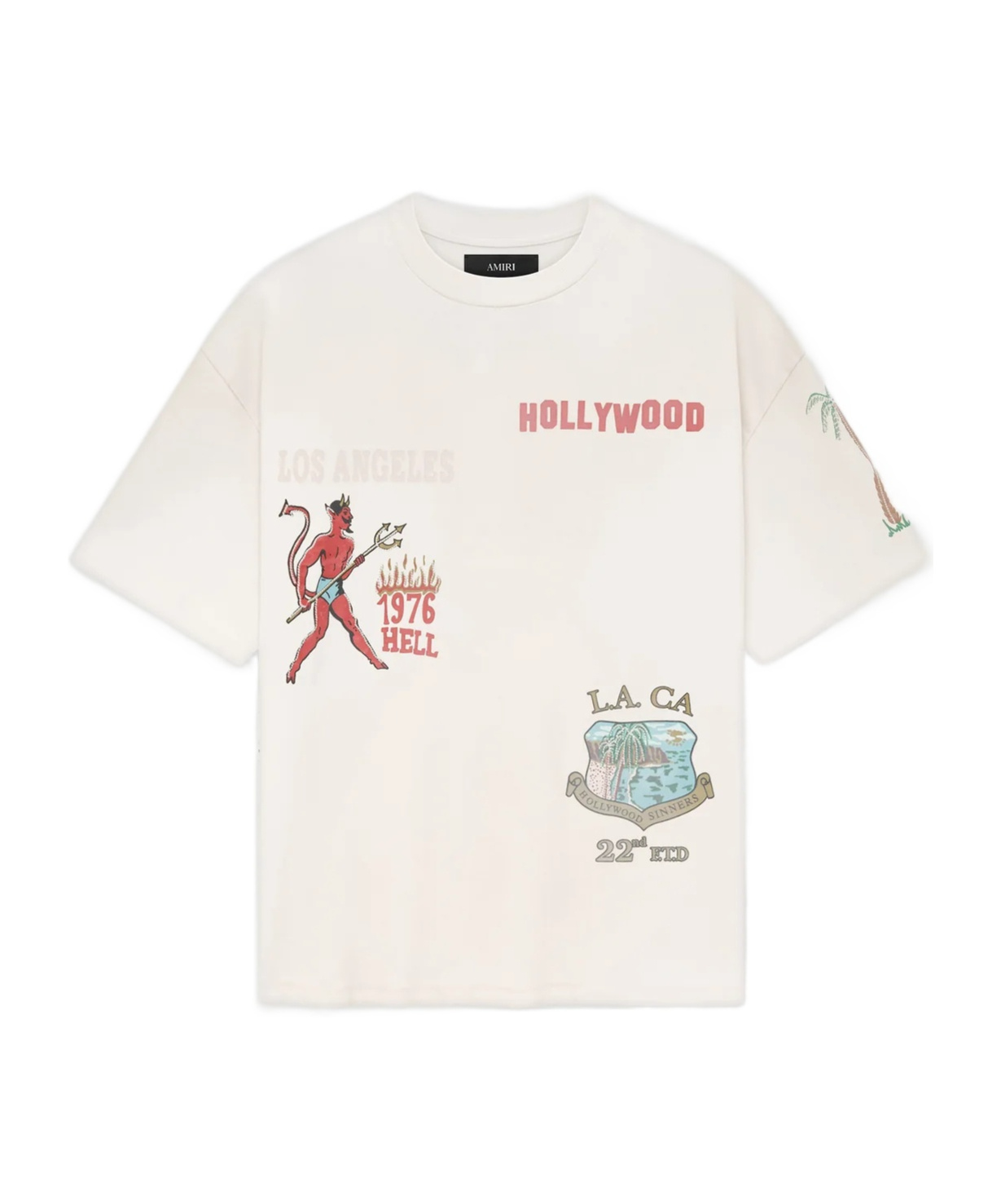 Amiri Sinners Oversized Tee In White